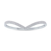 0.92ct 14k White Gold Diamond Pave Bangle
